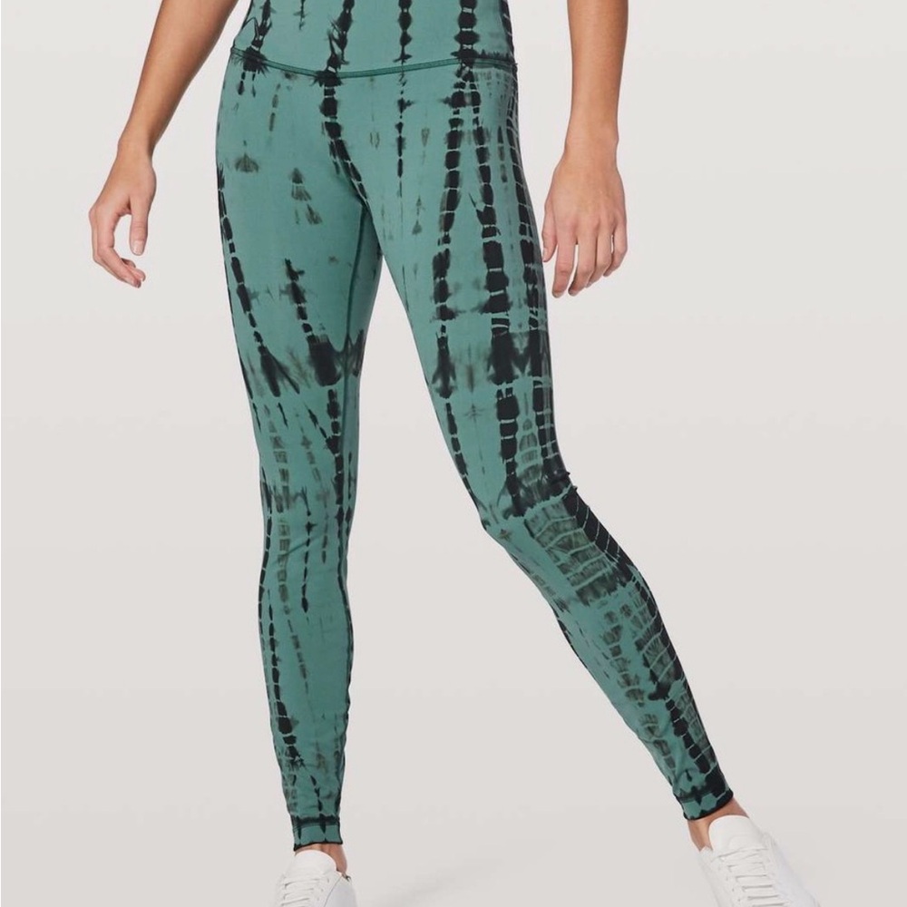 Lululemon Wunder Under HR Tight Shibori Luxtreme 28" Vert Shibori Mystic Green